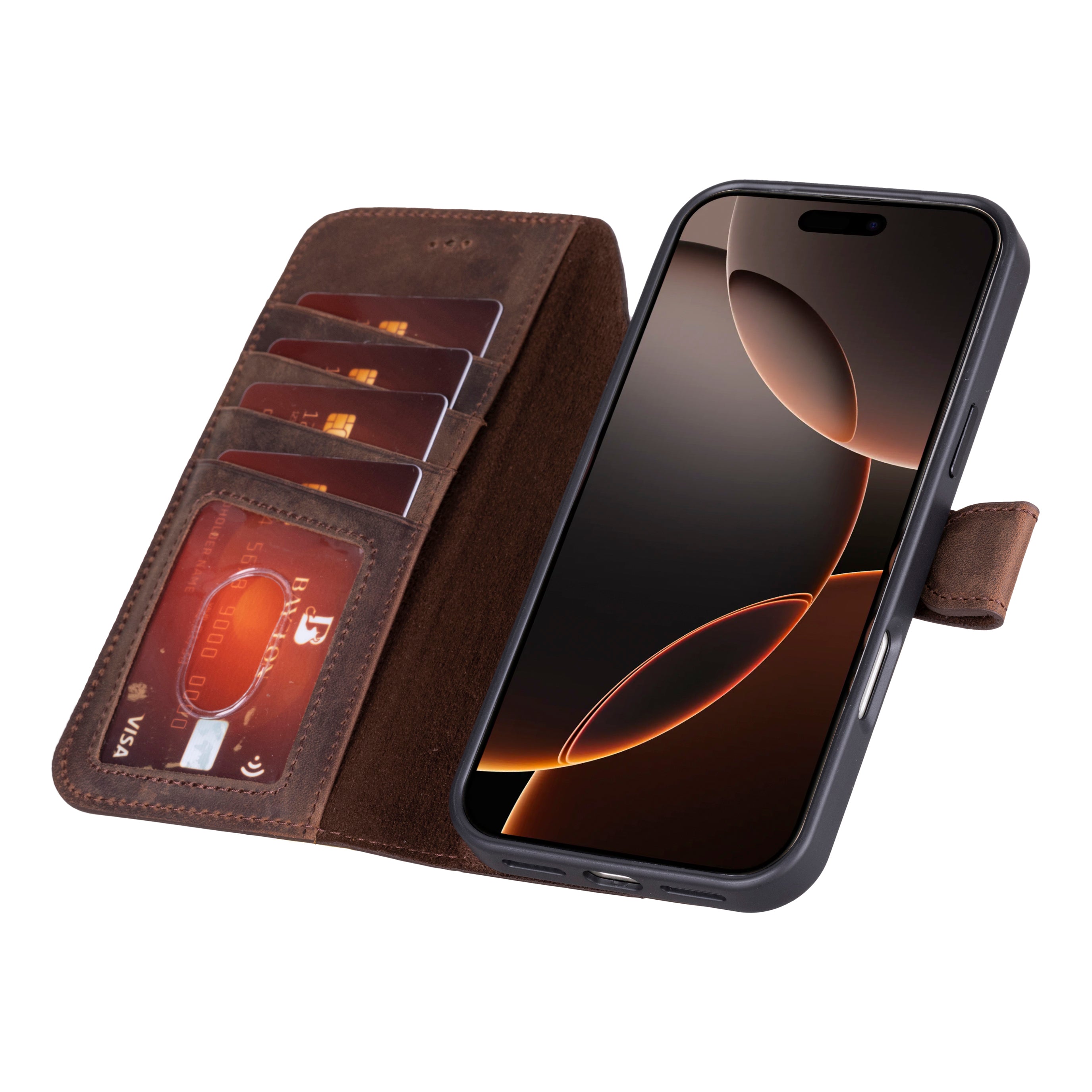 Bayelon iPhone 17 Pro Detachable Wallet Case