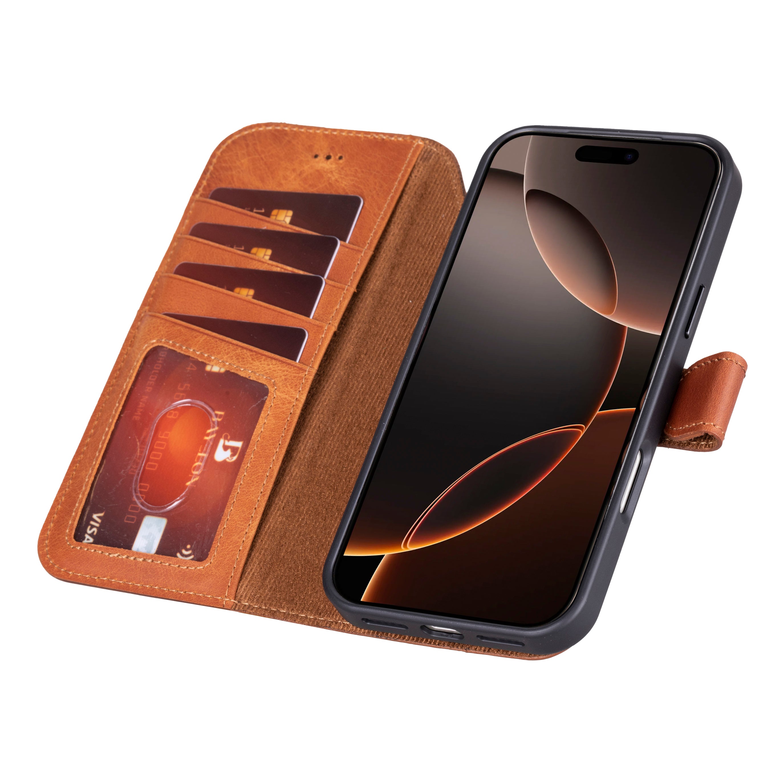 Bayelon iPhone 17 Pro Detachable Wallet Case