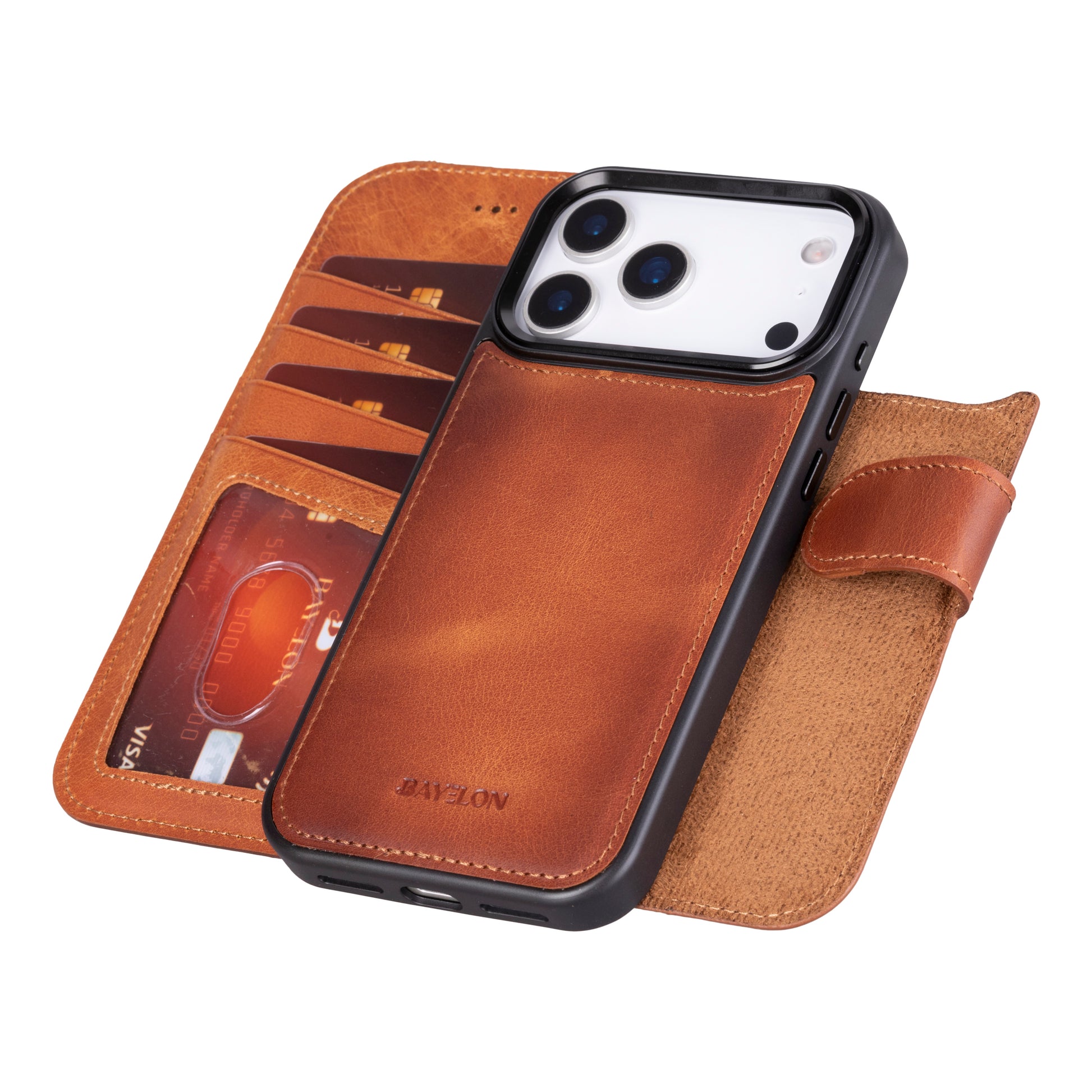 Bayelon iPhone 17 Pro Max Detachable Wallet Case