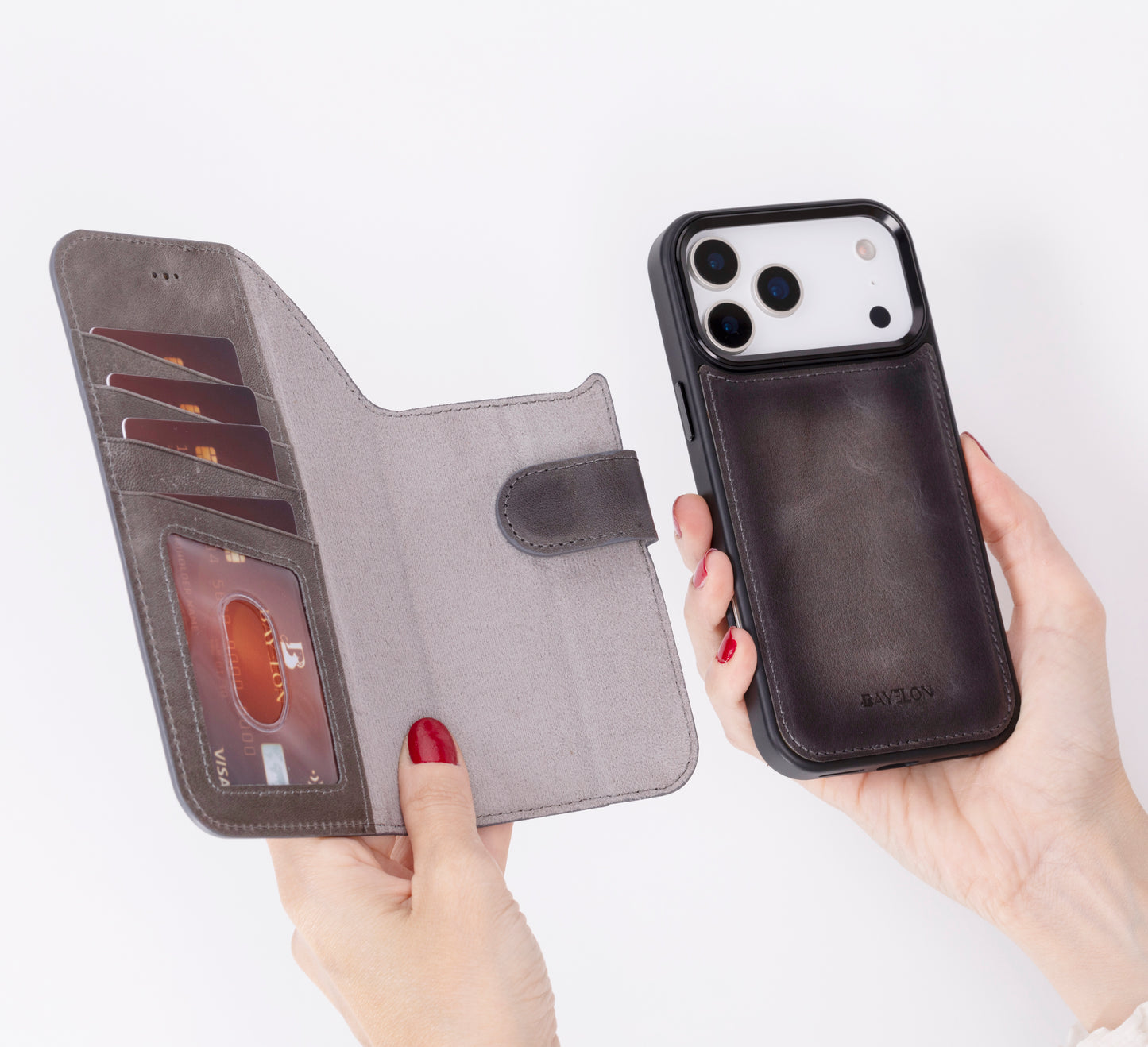 Bayelon iPhone 17 Pro Max Detachable Wallet Case