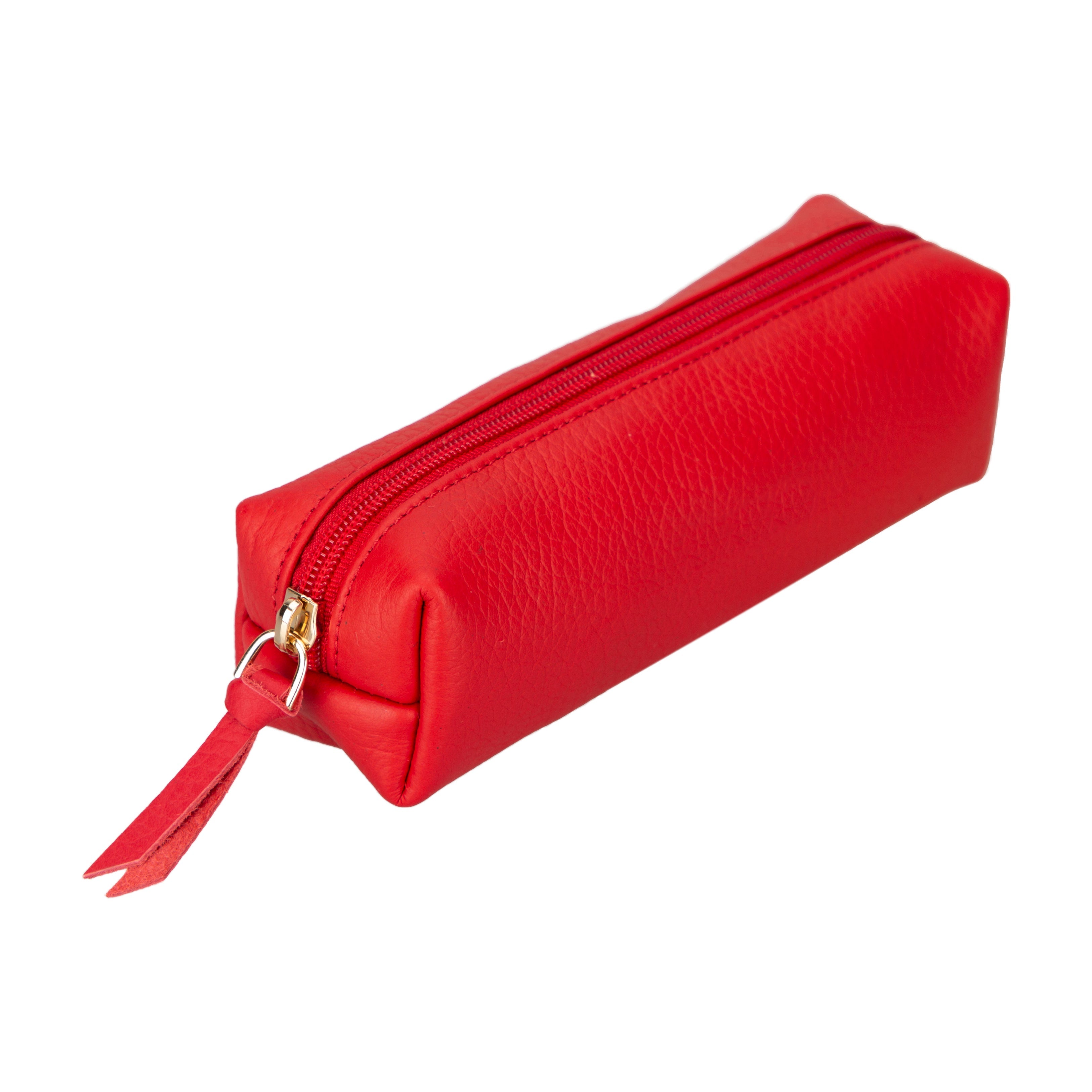 Bayelon Multibox Genuine Leather Pencil Case Red