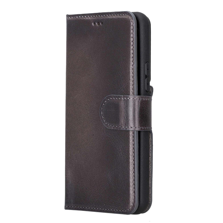 Personalized Samsung Galaxy S22 Detachable Full Grain Leather Wallet Case Bayelon
