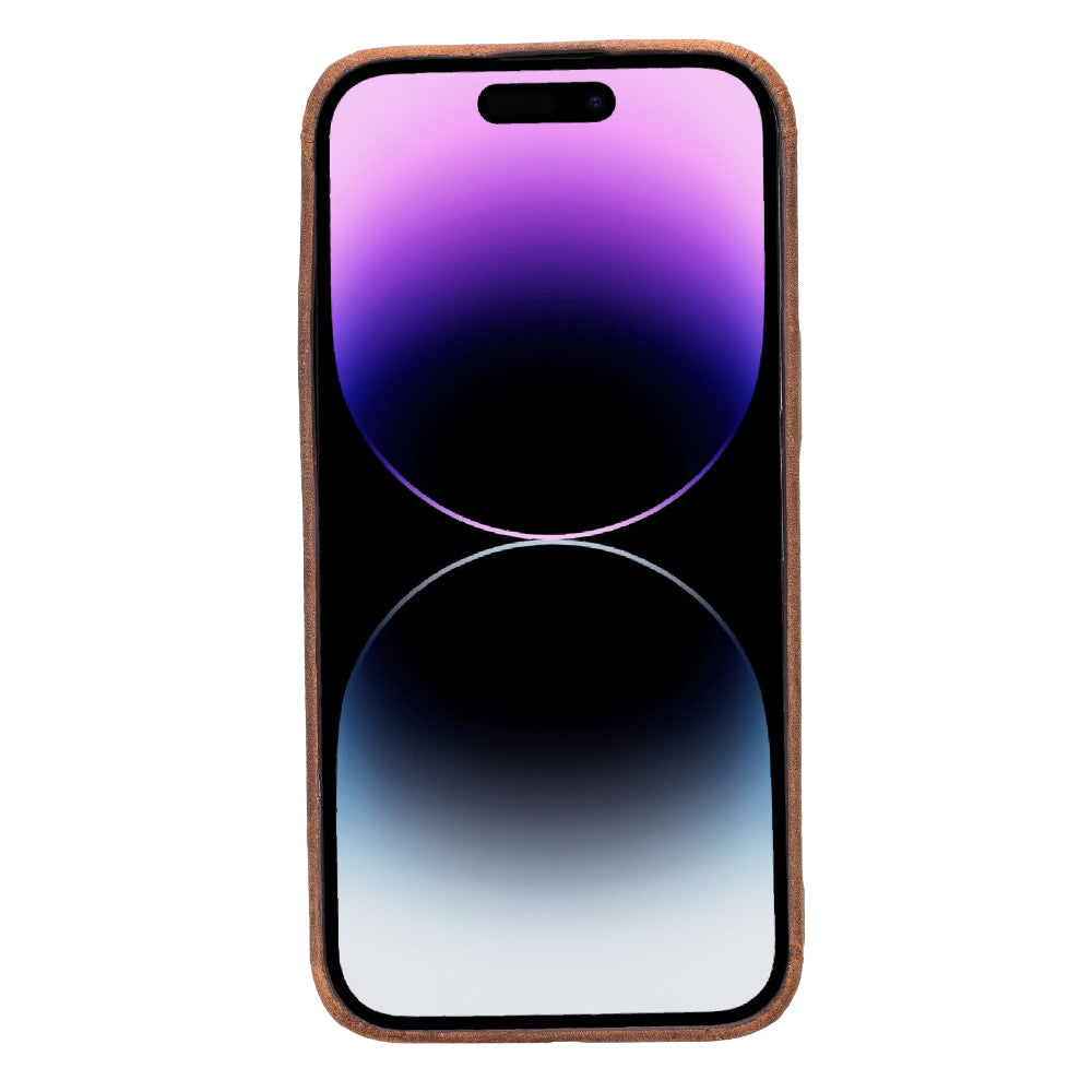 Bayelon Rock Cover Leather Case for iPhone 15 Pro Max