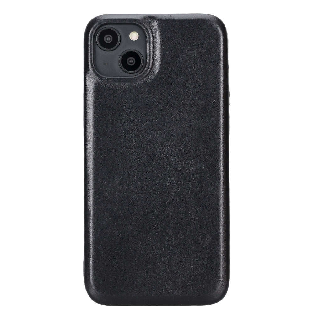 Bayelon Rock Cover iPhone 15 Leather Case - Luxury Protection Black