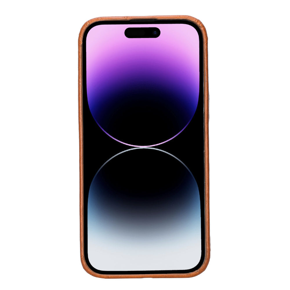 Bayelon Rock Cover iPhone 15 Pro Genuine Leather Case