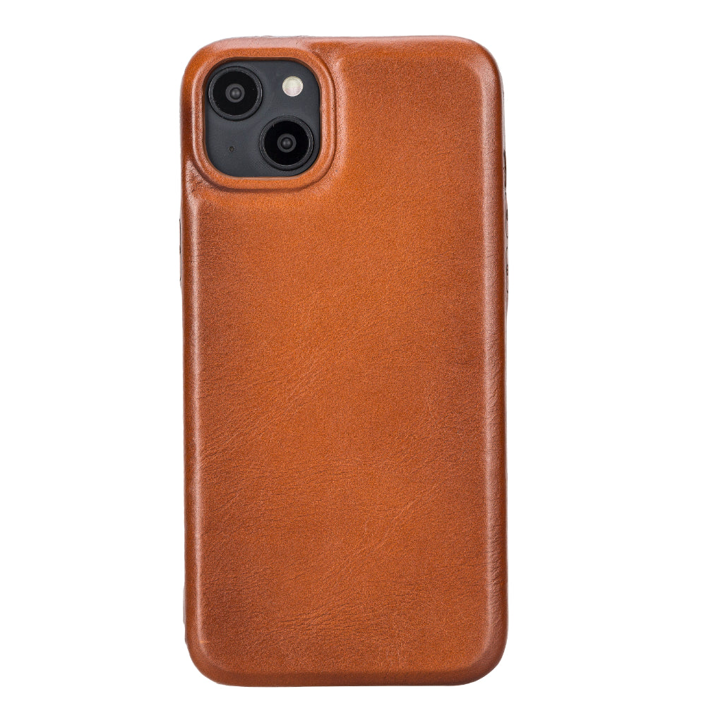 UnBranded Rock Cover iPhone 15 Leather Case - Luxury Protection Tan