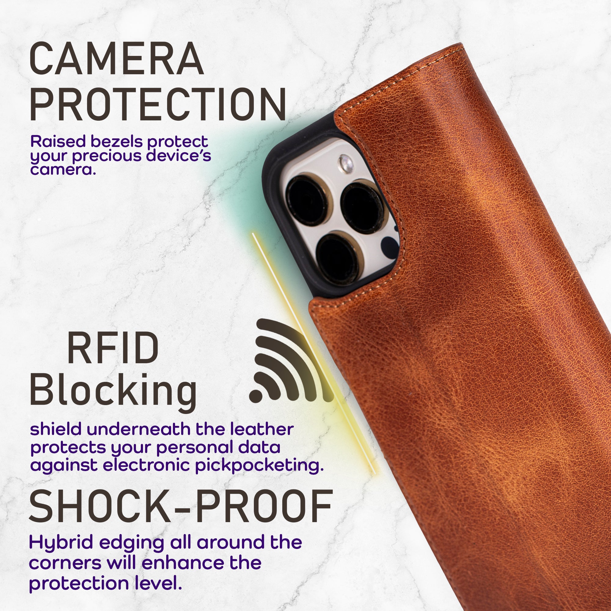 Bayelon iPhone 16 Pro Max Detachable Wallet Case