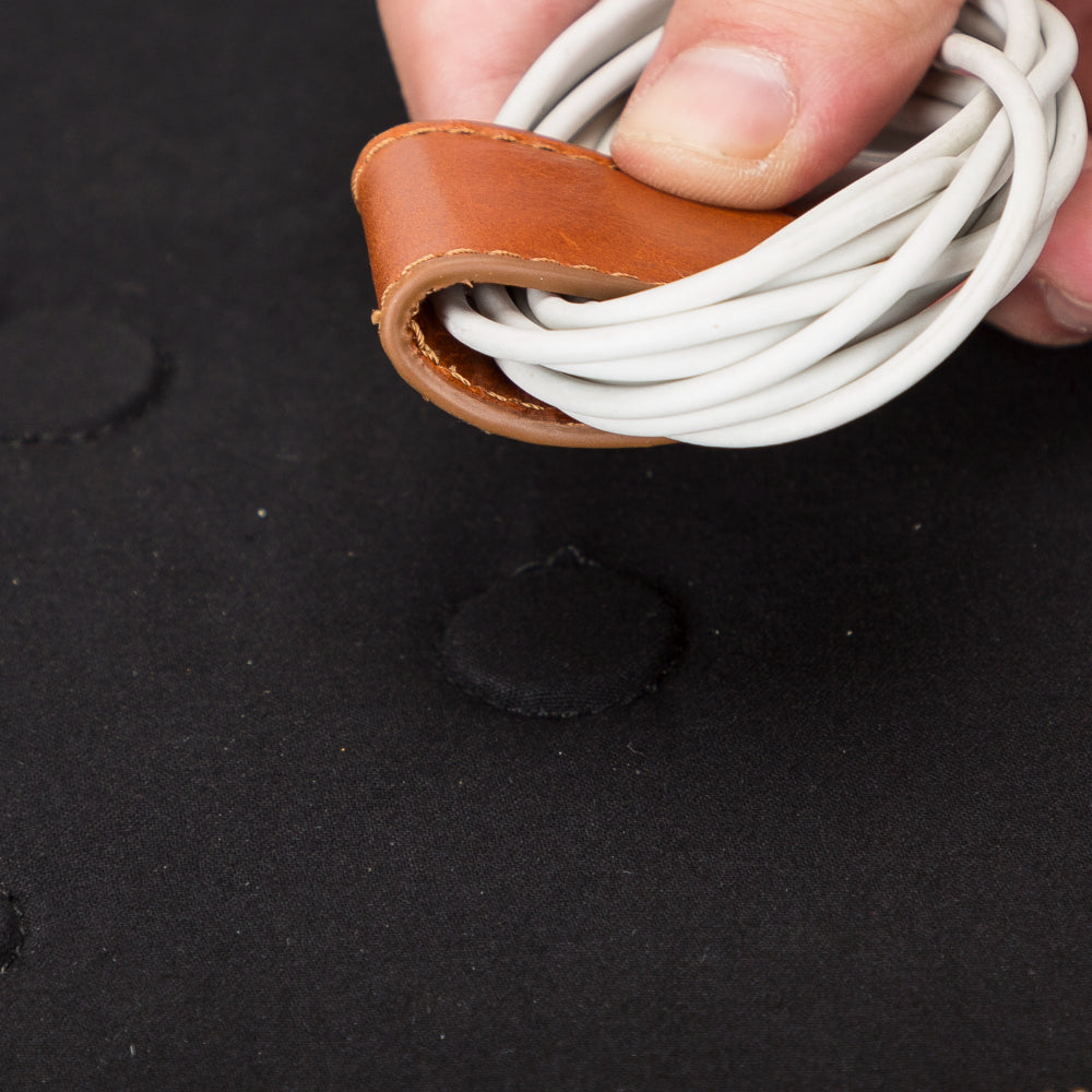 Bayelon Genuine Leather Travel Cable Organizer