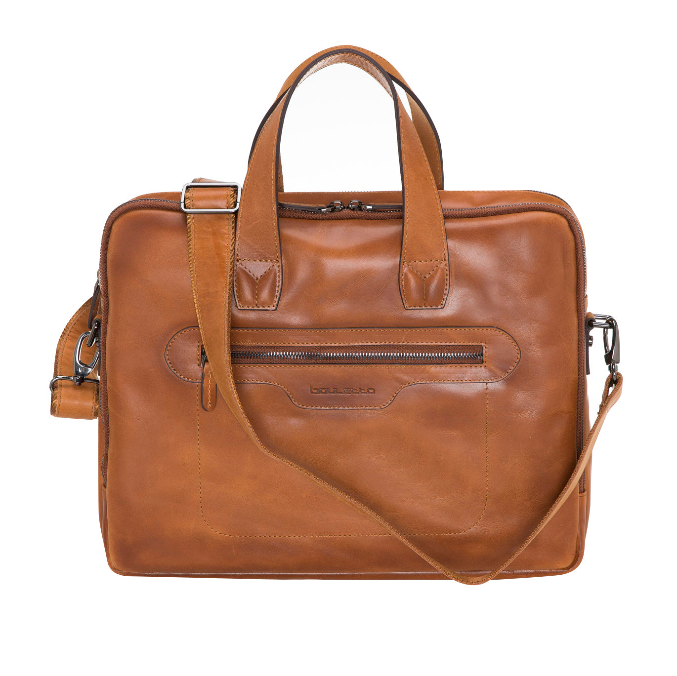 Bouletta Luxentra Leather Business Briefcase / Laptop Case 16" Tan