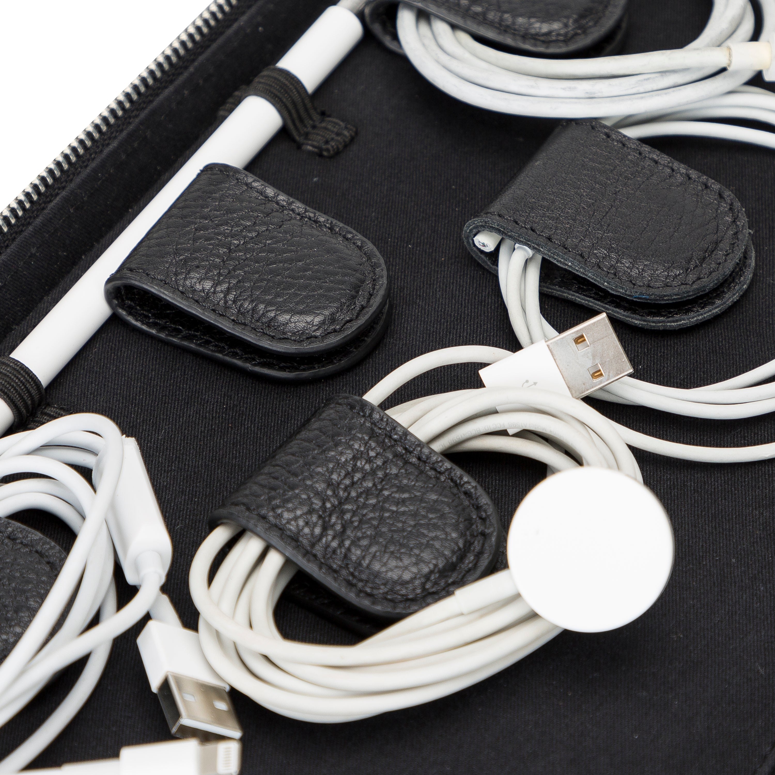 Bayelon Orbex Genuine Leather Travel Cable Organizer