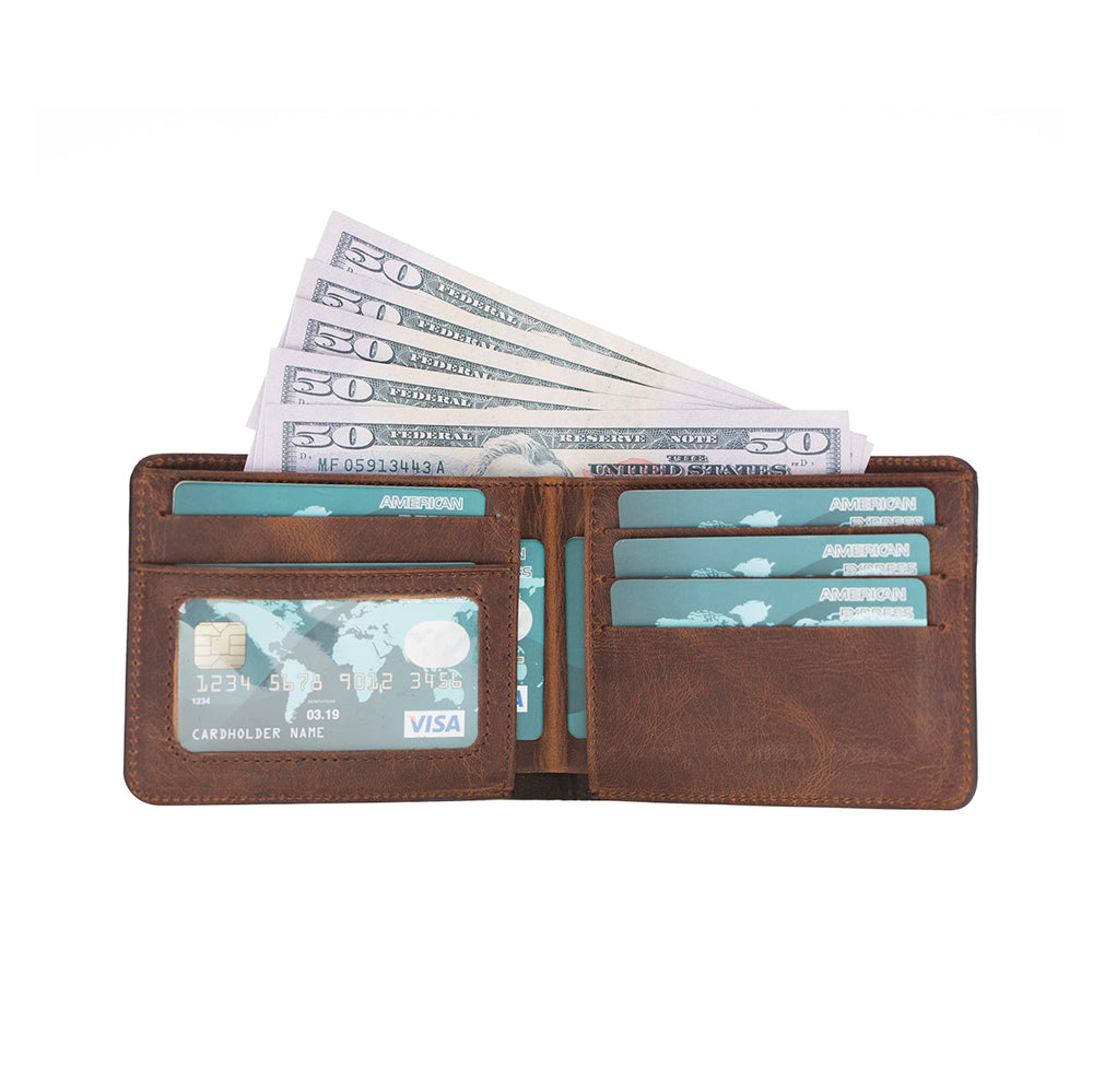 Bayelon Pier Leather Wallet Saddle Brown