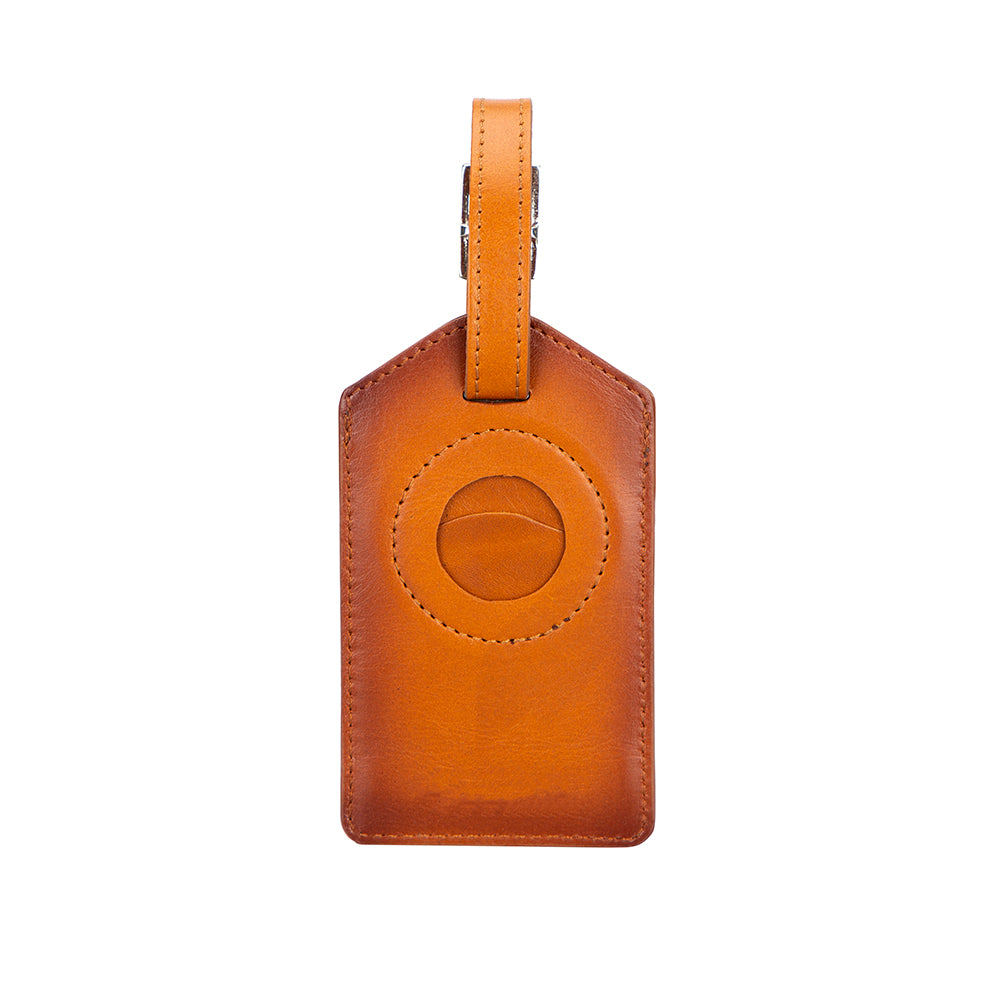 Bayelon Airconrad Premium Leather Luggage Tag with AirTag Compatibility