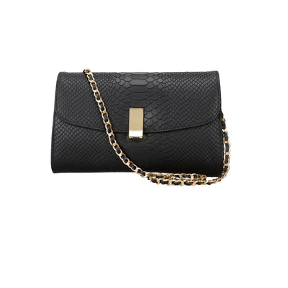 Bouletta Ajax Leather Bag Black Snake