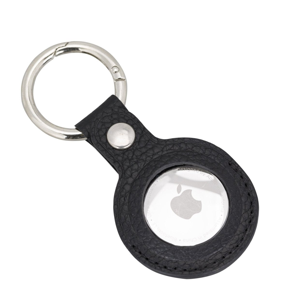 Bayelon Apple Airtag Leather Keychain #color_ Floater Black