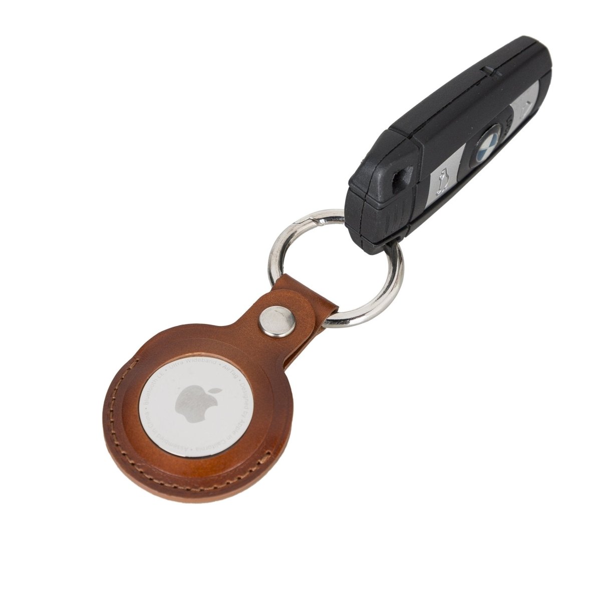 Bayelon Apple Airtag Leather Keychain #color_