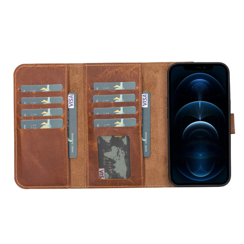 Santa iPhone 13 Pro Leather Detachable Wallet Case