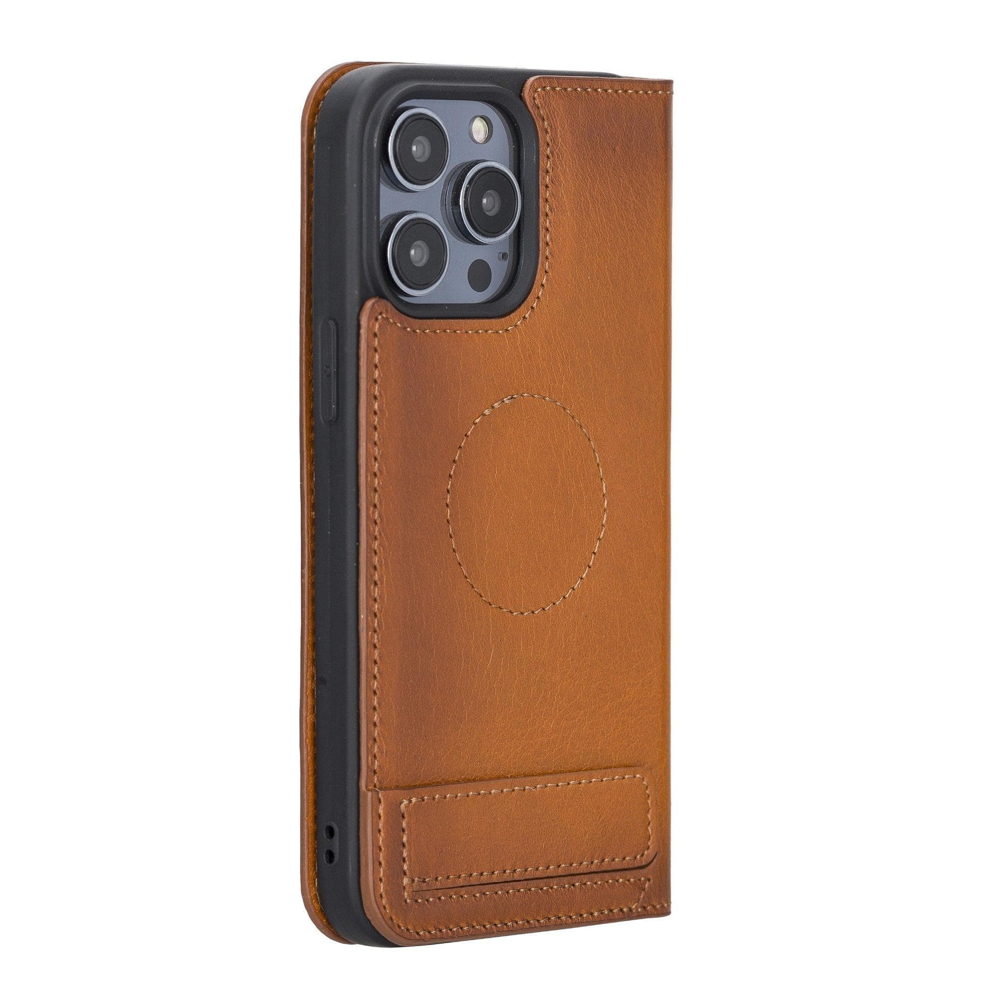 Bouletta Brooks iPhone 14 Leather Wallet Case Tan