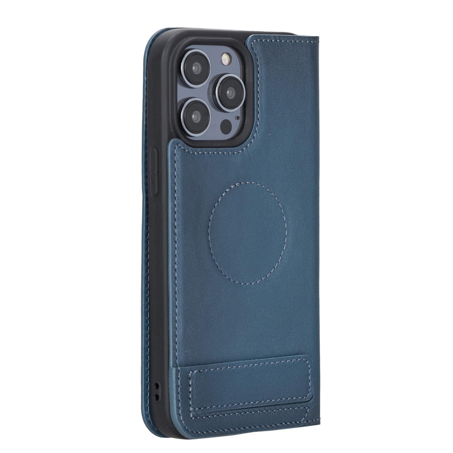 Bouletta Brooks iPhone 14 Leather Wallet Case Blue