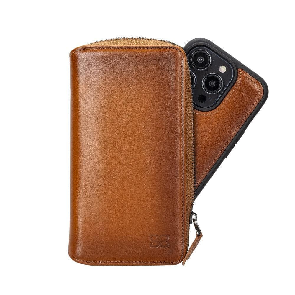 Bouletta Pouch Magic Wallet iPhone 14 Series Detachable and Zipper Leather Wallet Case - PMW