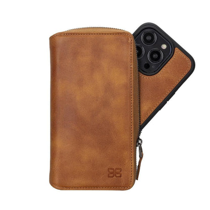 Bouletta Pouch Magic Wallet iPhone 14 Series Detachable and Zipper Leather Wallet Case - PMW