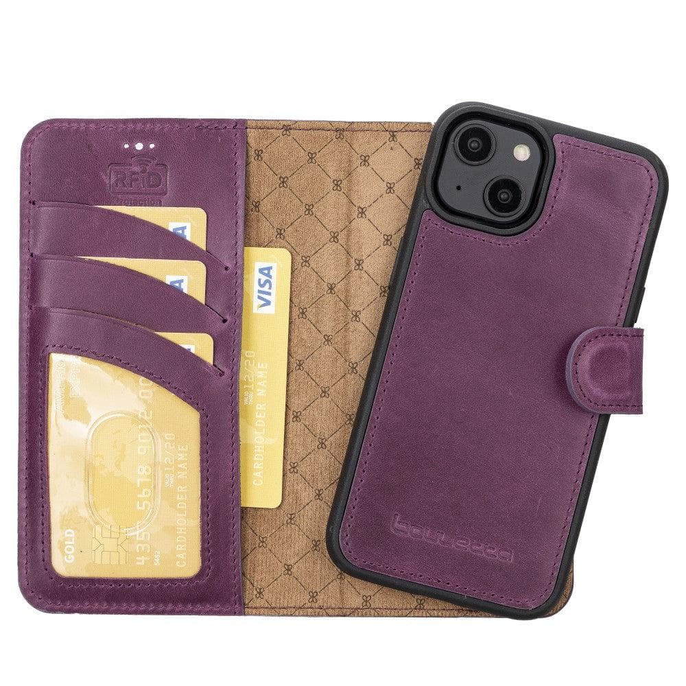 Bouletta Magic iPhone 14 Series Detachable Darker Color Leather Wallet Case -