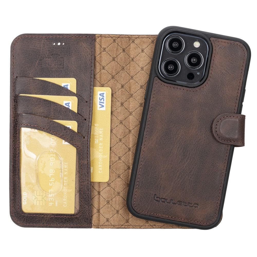 Bouletta Magic iPhone 14 Series Detachable Darker Color Leather Wallet Case -