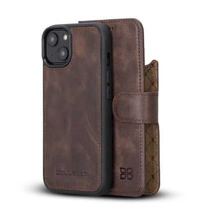 Bouletta Magic iPhone 14 Series Detachable Darker Color Leather Wallet Case - Brown