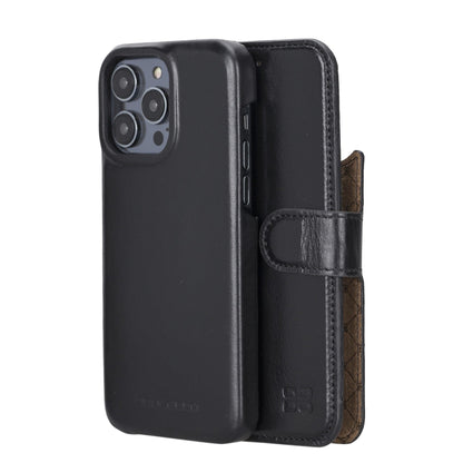 Bouletta F360 Magic Leather iPhone 14 Pro Detachable Wallet Case Black