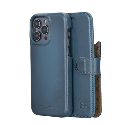 Bouletta F360 Magic Leather iPhone 14 Pro Detachable Wallet Case Blue