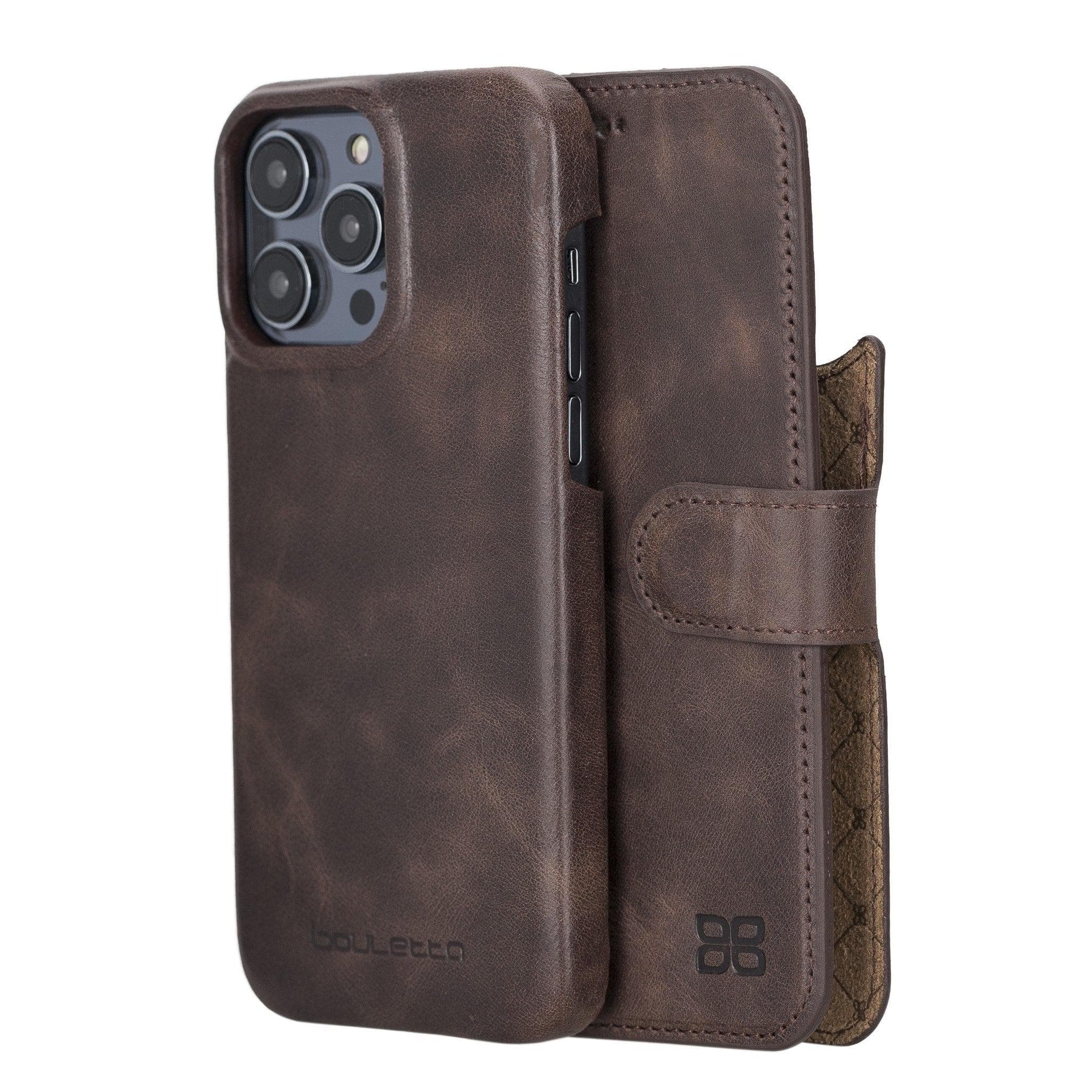 Bouletta F360 Magic Leather iPhone 14 Pro Max Detachable Wallet Case Brown