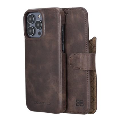 Bouletta F360 Magic Leather iPhone 14 Pro Detachable Wallet Case Brown