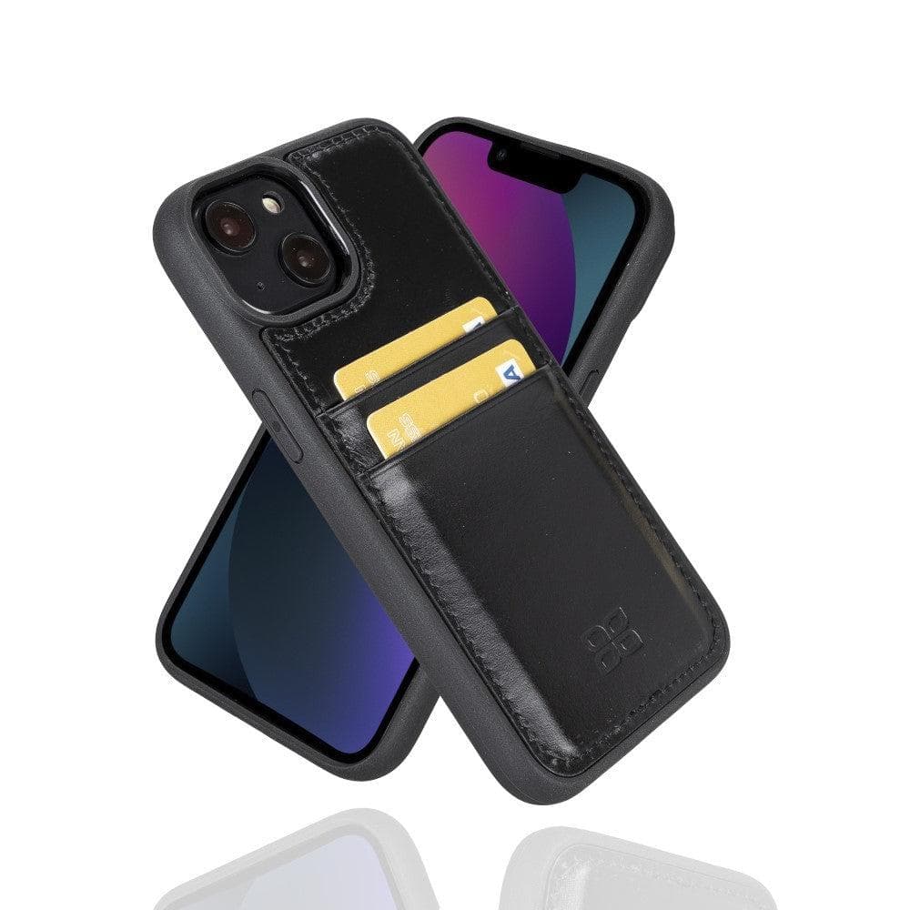 Bouletta Flex Cover Leather iPhone 14 Case with Card Holder Black