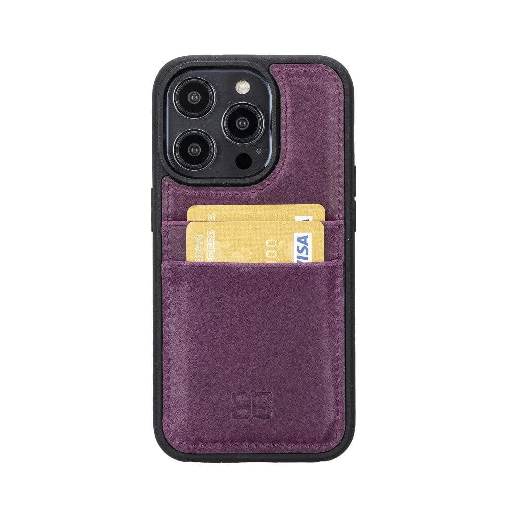 Bayelon Flex Cover Leather iPhone 14 Pro Max Case with Card Holder