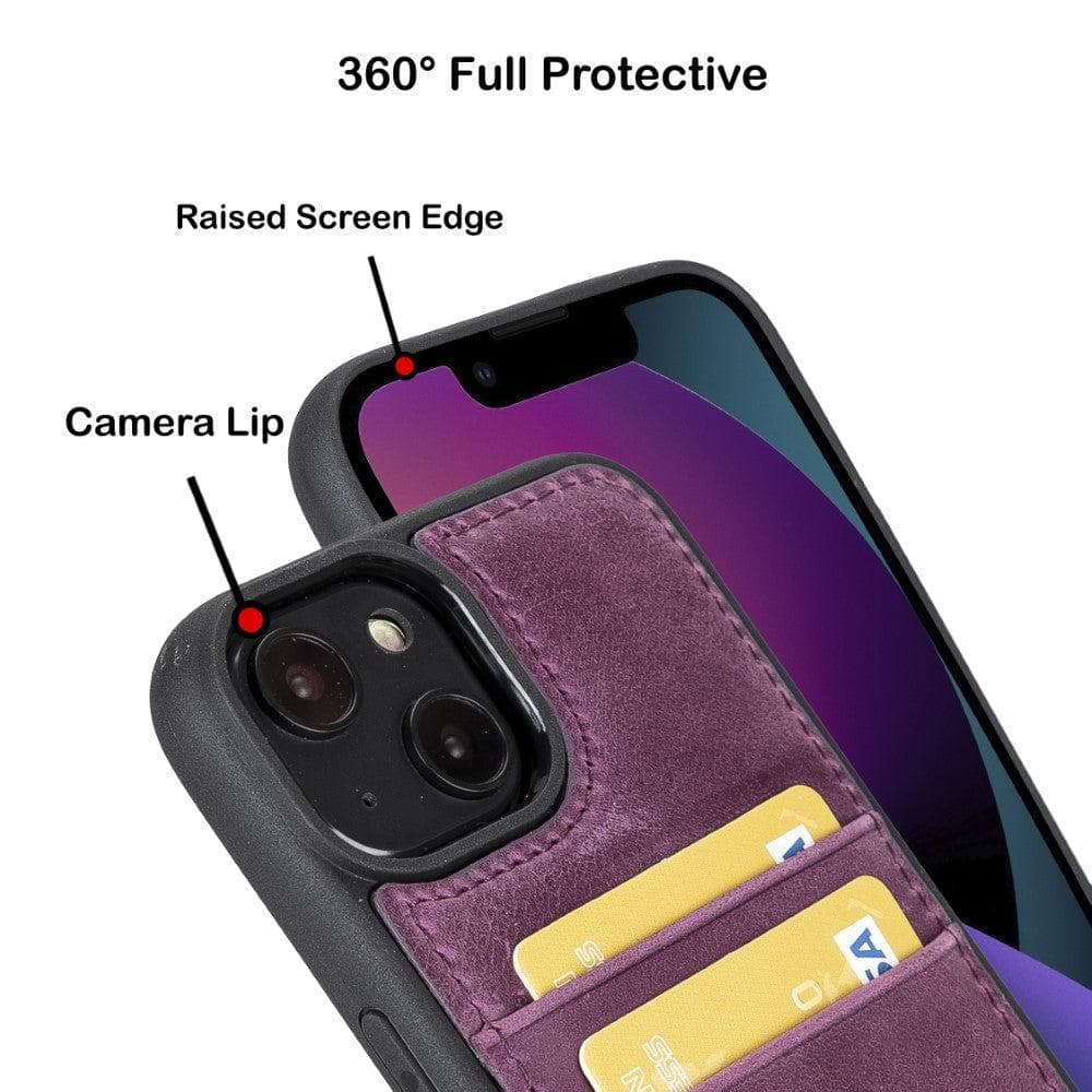 Bayelon Flex Cover Leather iPhone 14 Pro Max Case with Card Holder