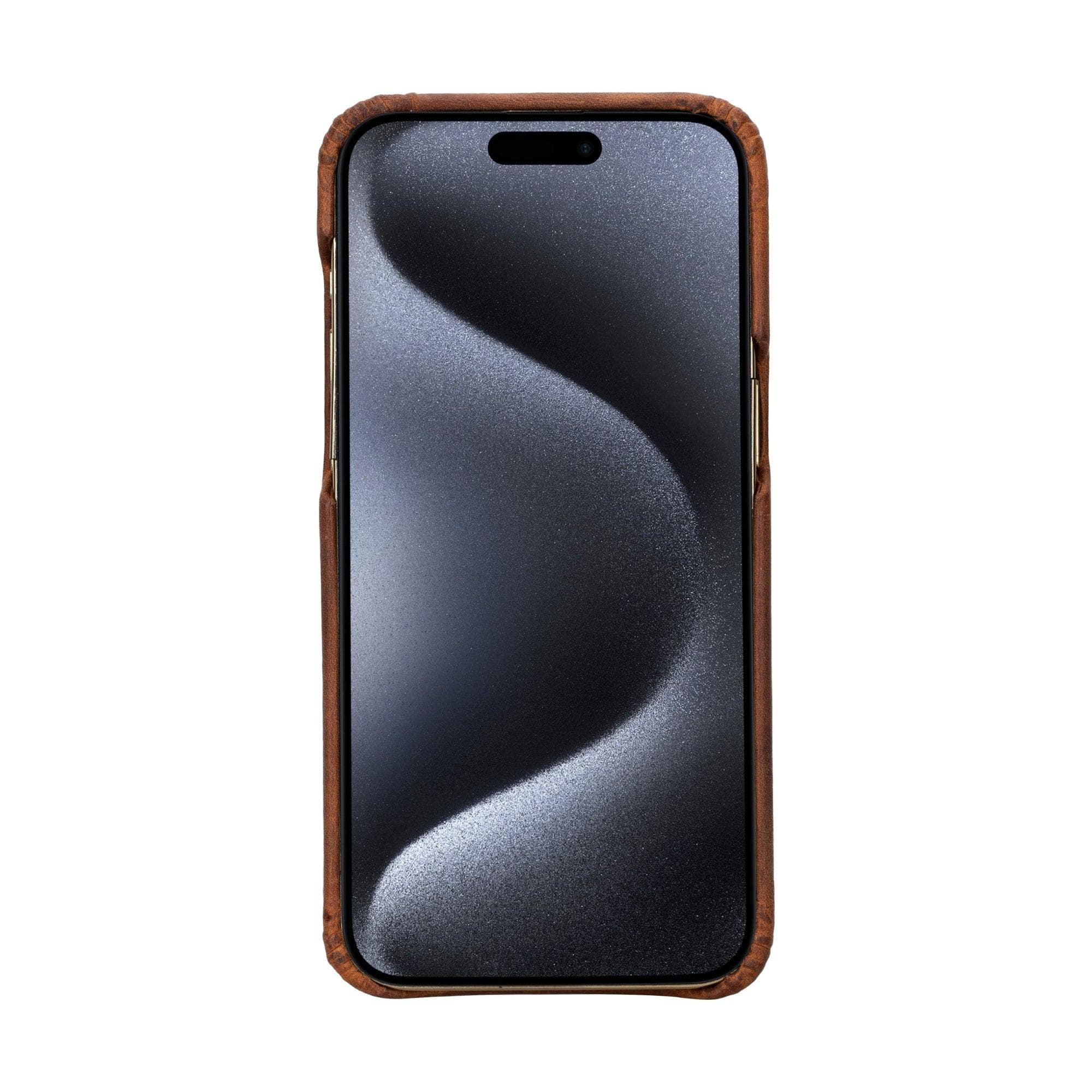 Bayelon F360 Genuine Leather Case for iPhone 15 Pro Max