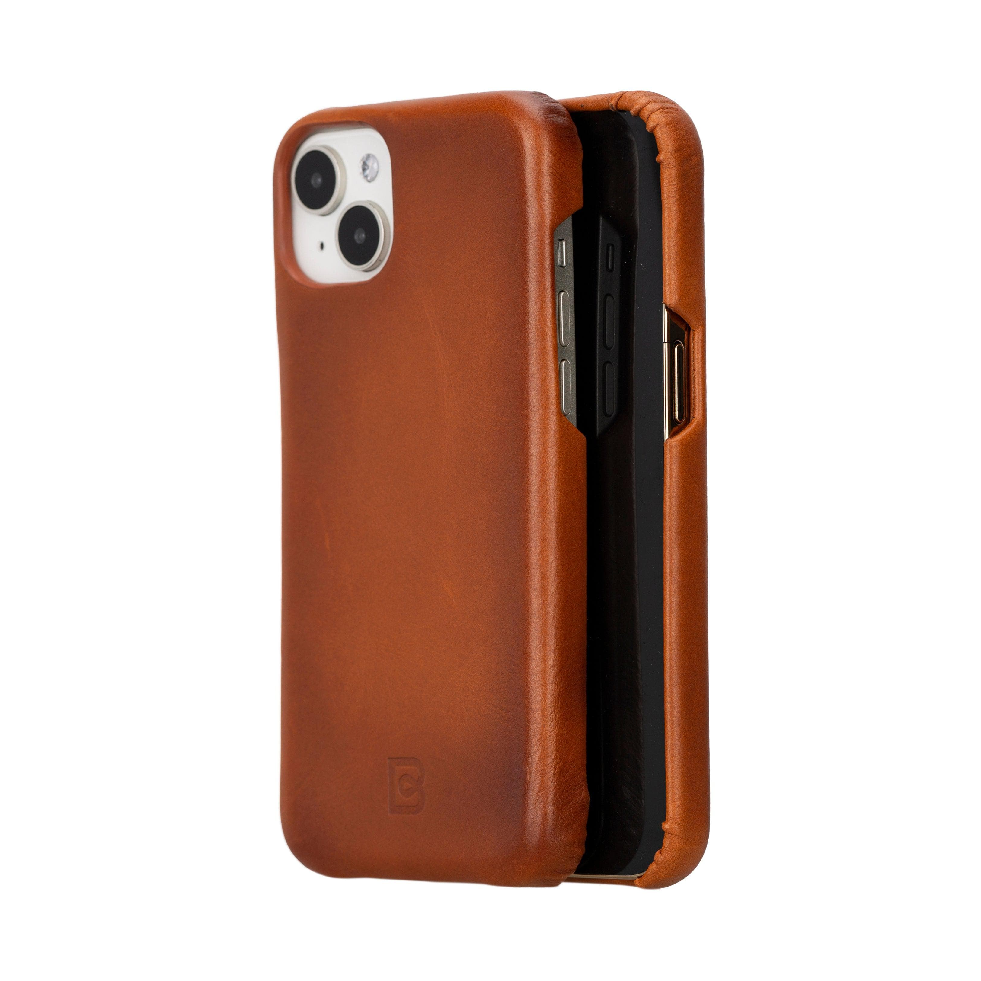 Bayelon F360 Genuine Leather Case for iPhone 15 Pro Max I Phone 15 Tan