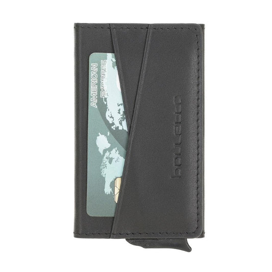 Bouletta Austin Leather Card Holder with RFID Black