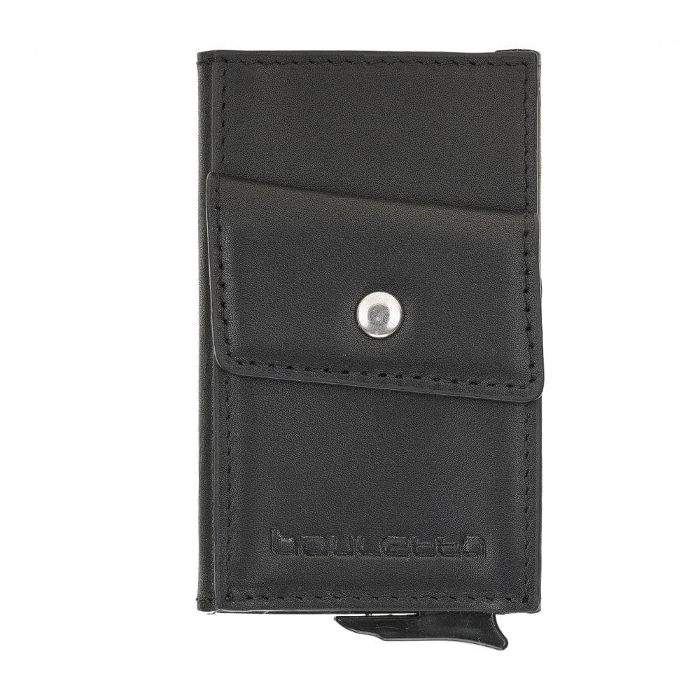 Bayelon Austin Leather RFID Coin Purse & Card Holder Black