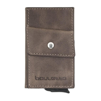 Bouletta Austin Leather Coin Purse / Card Holder with RFID Brown