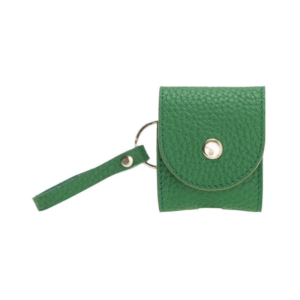 UnBranded Mai Snap AirPods 1 and AirPods 2 Leather Case with Hook Celadon