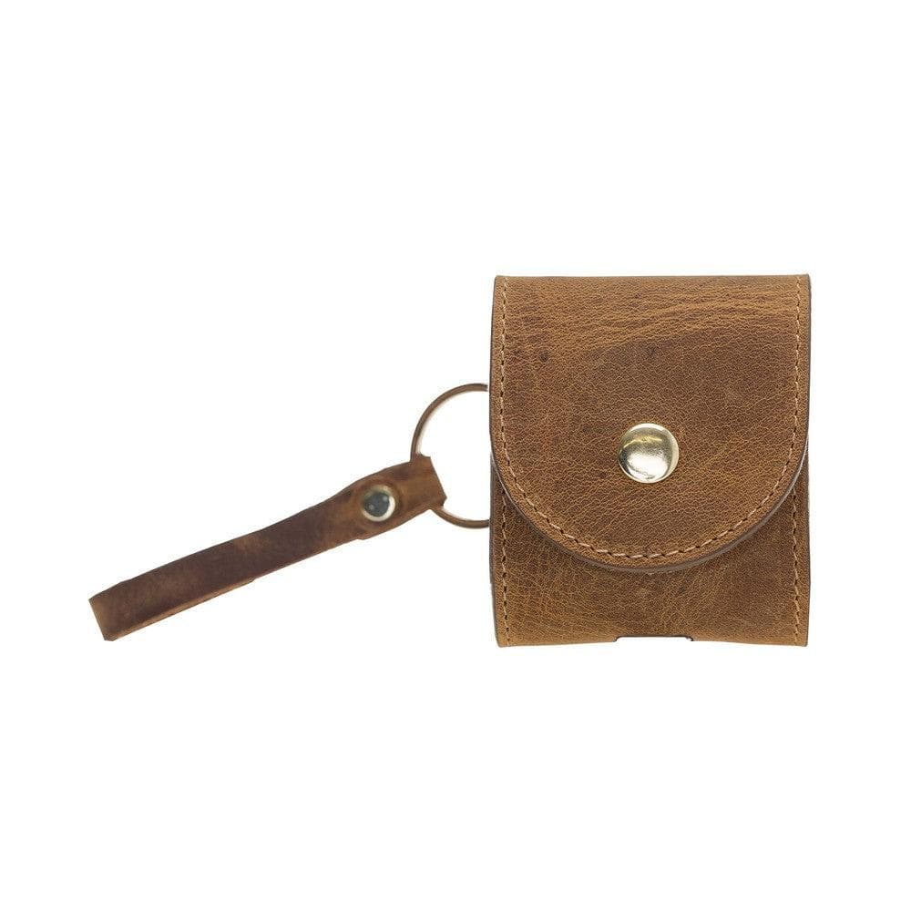 UnBranded Mai Snap AirPods 1 and AirPods 2 Leather Case with Hook Moccasin
