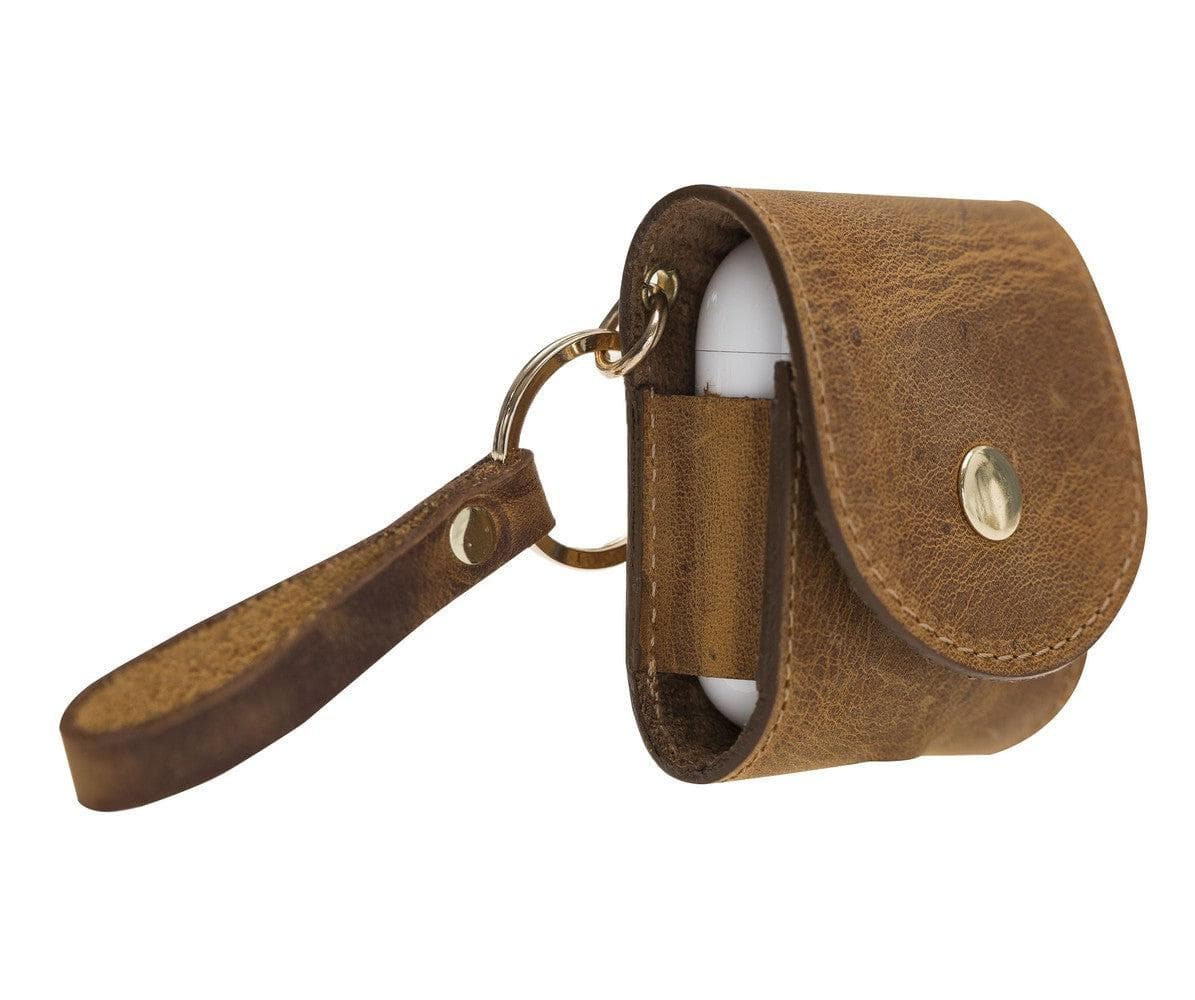 UnBranded Mai Snap AirPods 1 and AirPods 2 Leather Case with Hook