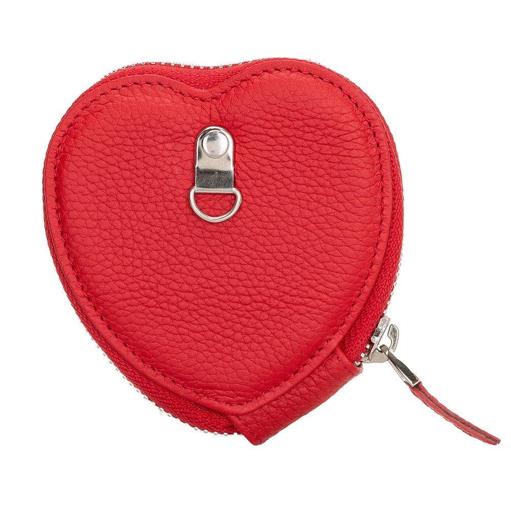 Bayelon Genuine Leather Heart Case for AirPods 1 & 2