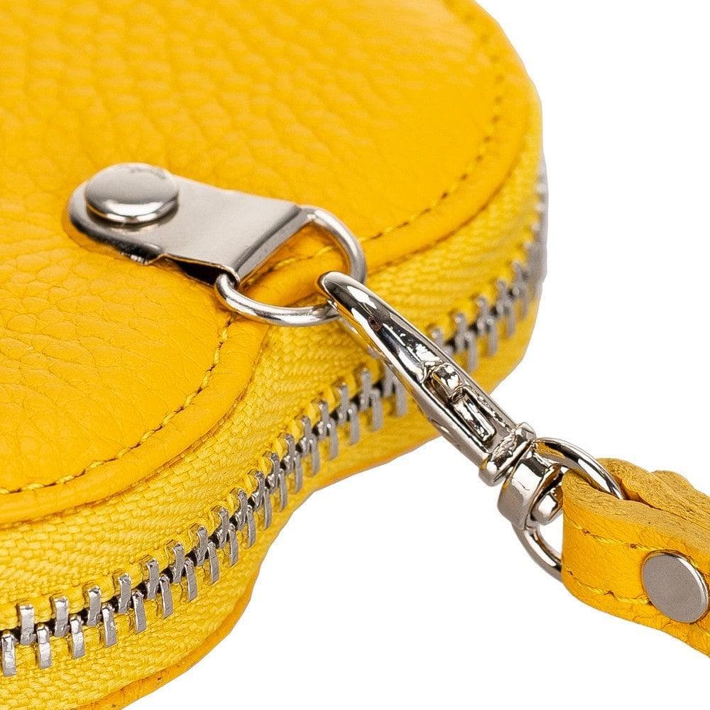 Bayelon Genuine Leather Heart Case for AirPods 1 & 2