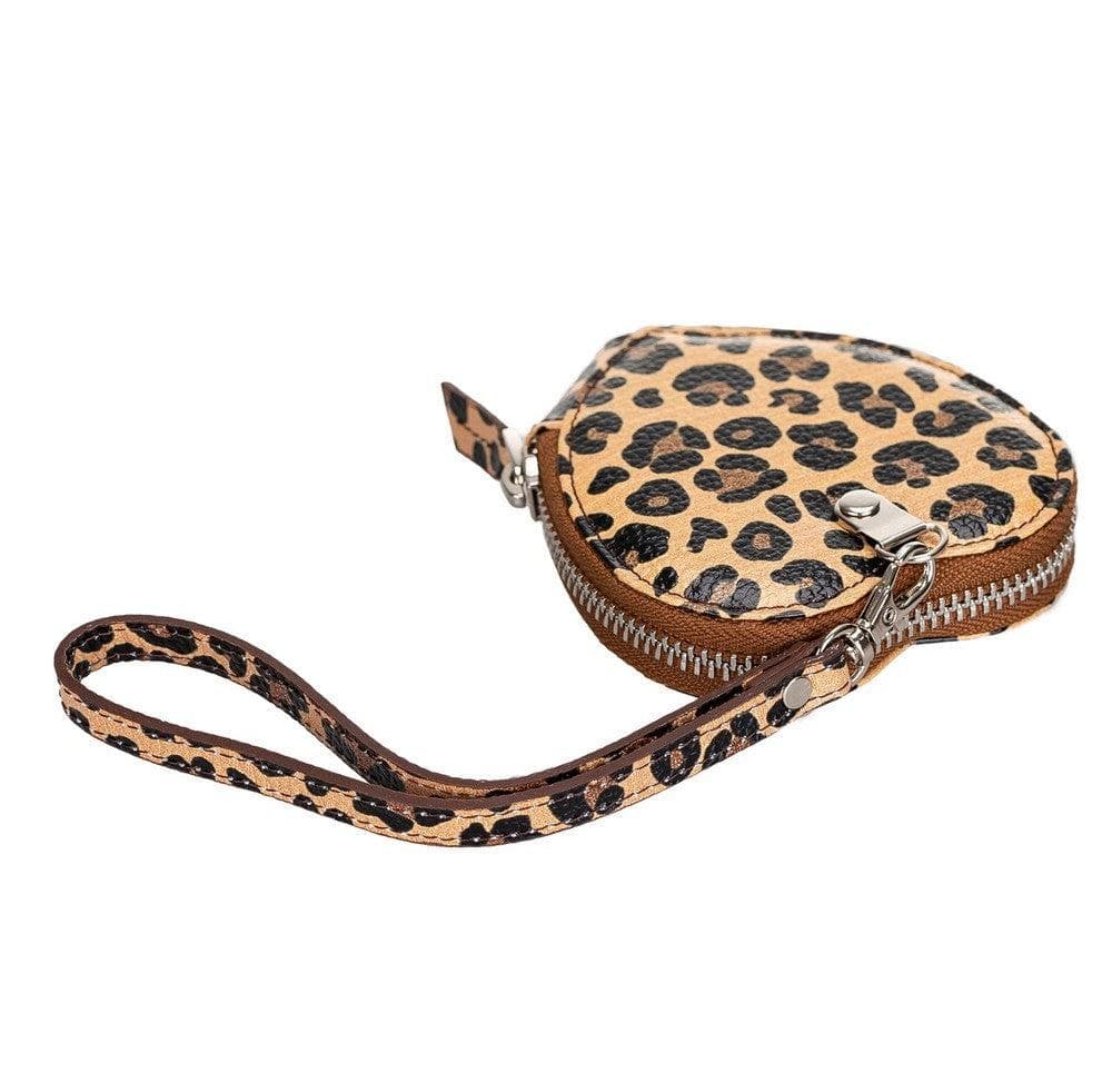 Bayelon Genuine Leather Heart Case for AirPods 1 & 2