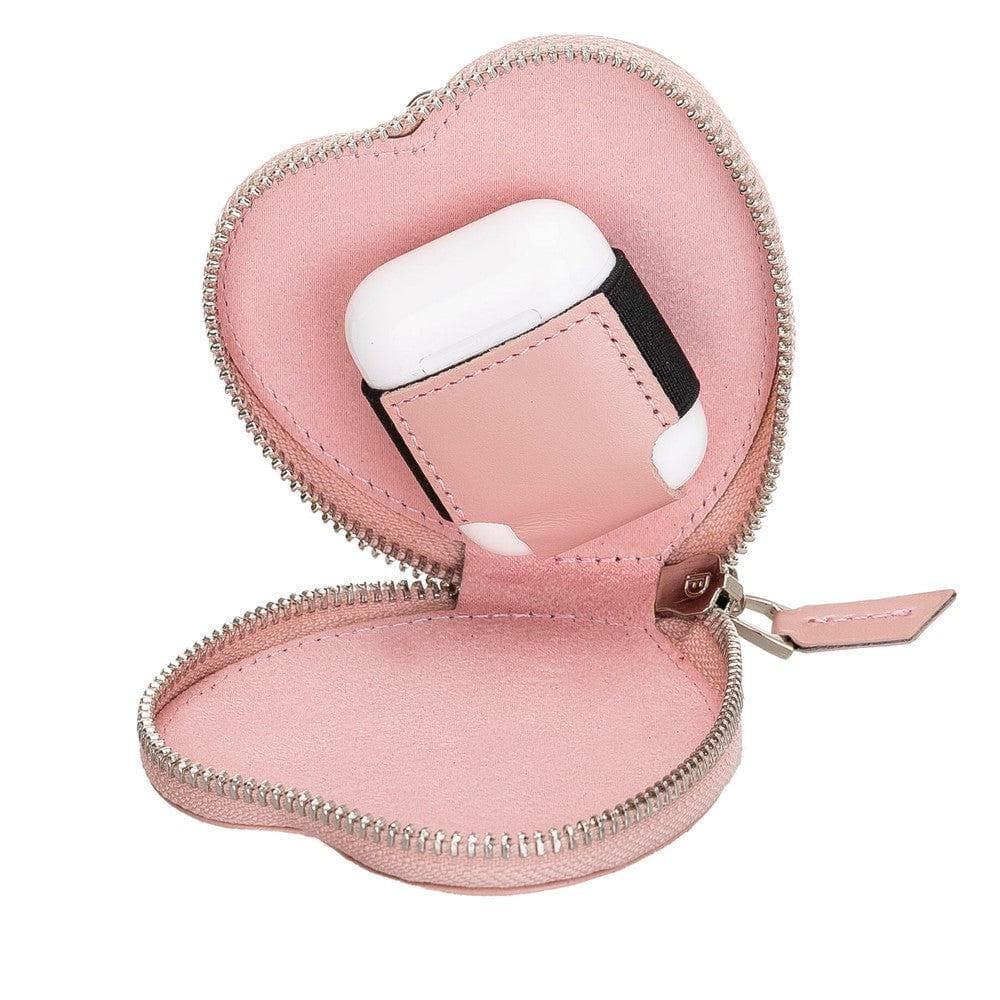 UnBranded Heart AirPods 1 / 2 Genuine Leather Case