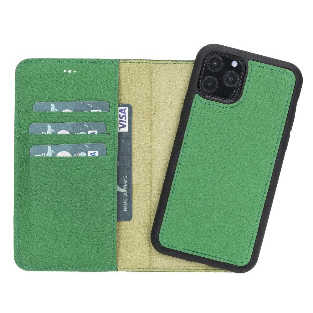 Bayelon Luxury Detachable Leather Wallet Case for iPhone 11 Series I Phone 11 Pro 5.8" Olive Drab