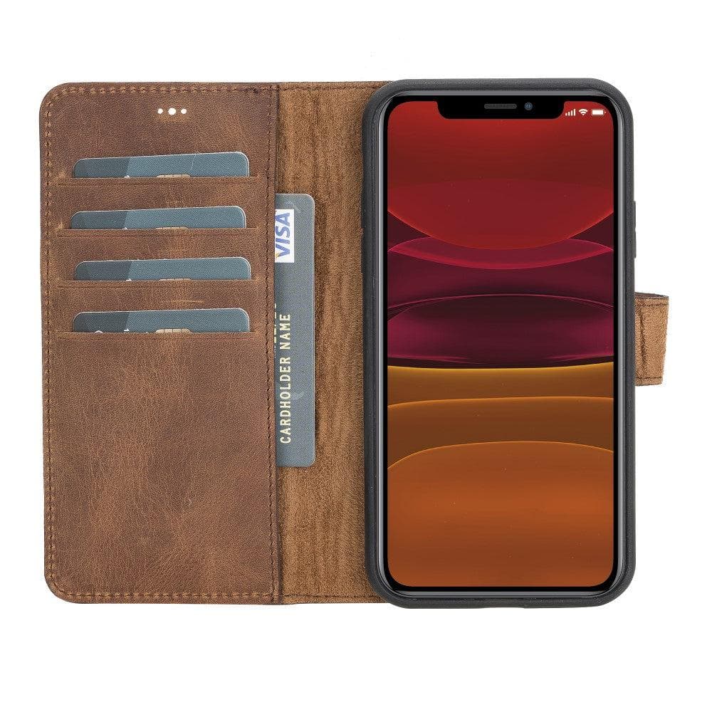 Bayelon Luxury Detachable Leather Wallet Case for iPhone 11 Series