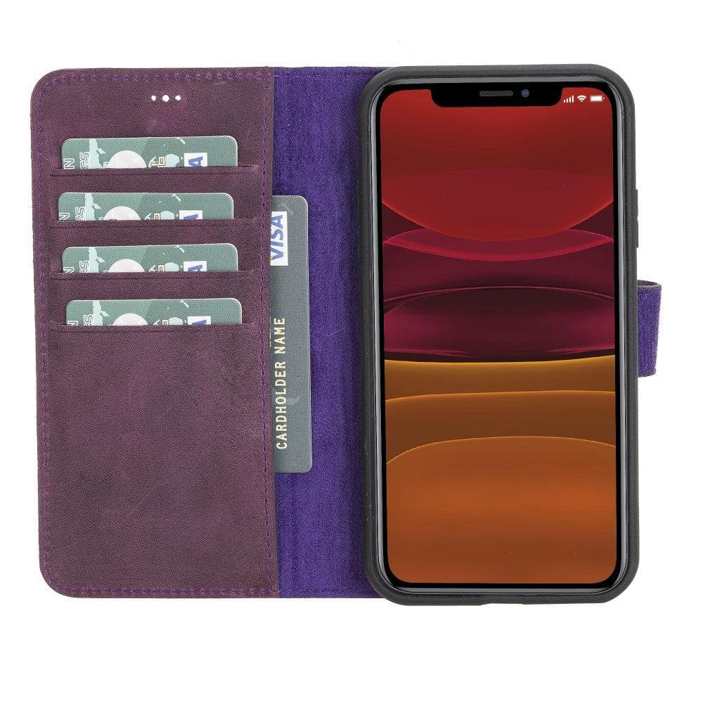 Bayelon Luxury Detachable Leather Wallet Case for iPhone 11 Series