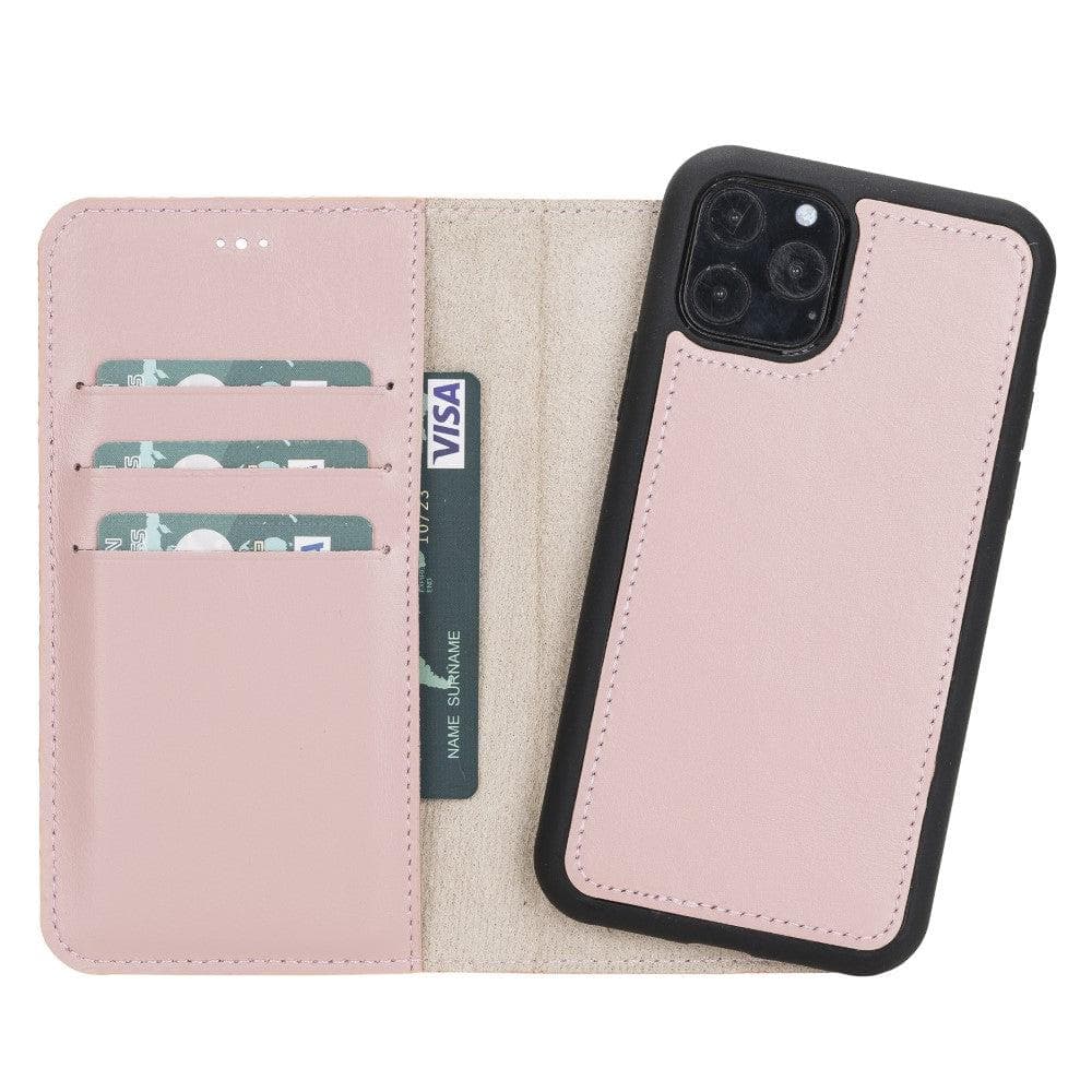 UnBranded Magic iPhone 11 Series Detachable Leather Wallet Case - MW Pink